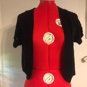 Fashion Avenue Black Knit Shrug - Size Medium